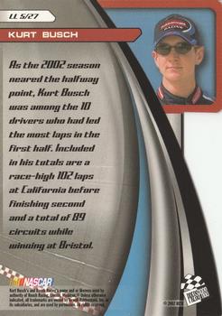 2002 Press Pass Stealth - Lap Leader #LL 5 Kurt Busch Back