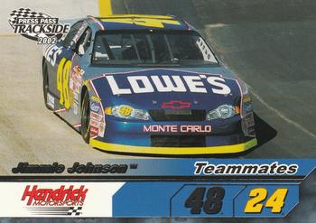 2002 Press Pass Trackside #83 Jimmie Johnson Front