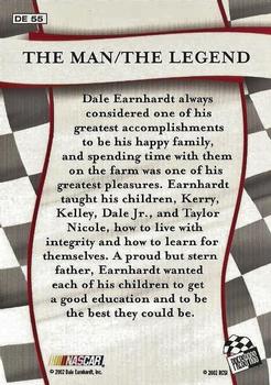 2002 Press Pass Trackside - Dale Earnhardt The Man/The Legend #DE 55 Dale Earnhardt Back