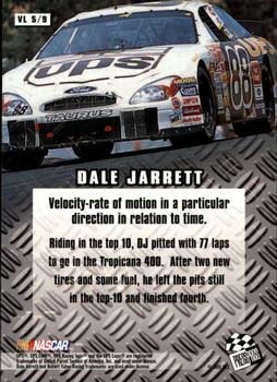 2002 Press Pass - Velocity #VL 5 Dale Jarrett Back
