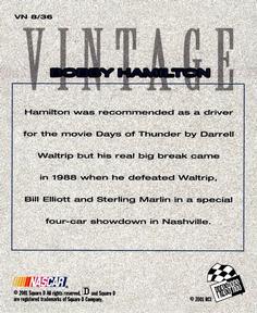 2002 Press Pass - Vintage #VN 8 Bobby Hamilton Back