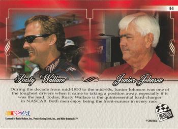 2002 Press Pass VIP #44 Rusty Wallace Back