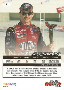 2002 Wheels High Gear #7 Jeff Gordon Back