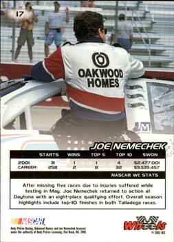 2002 Wheels High Gear #17 Joe Nemechek Back