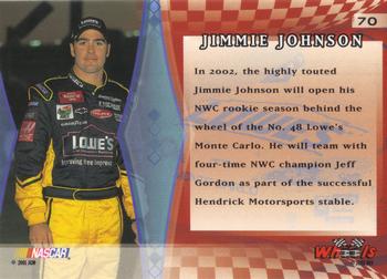 2002 Wheels High Gear #70 Jimmie Johnson Back