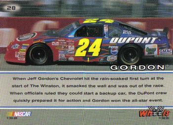 2002 Wheels High Gear #28 Jeff Gordon's Car Back