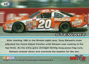 2002 Wheels High Gear #32 Tony Stewart's Car Back
