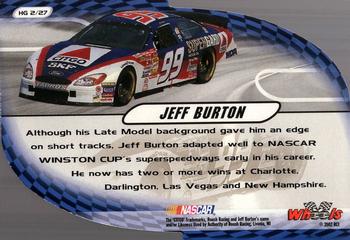 2002 Wheels High Gear - High Groove #HG 2 Jeff Burton Back