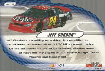2002 Wheels High Gear - High Groove #HG 7 Jeff Gordon Back