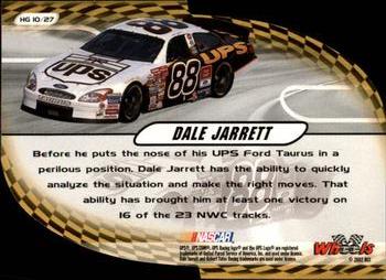 2002 Wheels High Gear - High Groove #HG 10 Dale Jarrett Back