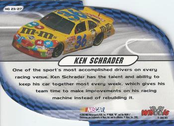 2002 Wheels High Gear - High Groove #HG 23 Ken Schrader Back