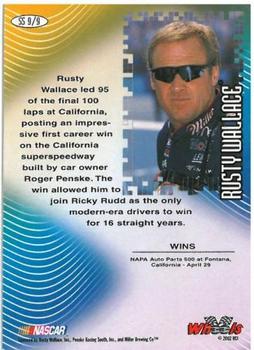 2002 Wheels High Gear - Sunday Sensation #SS 9 Rusty Wallace Back