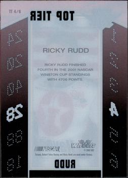 2002 Wheels High Gear - Top Tier #TT 4 Ricky Rudd Back
