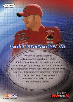 2002 Wheels High Gear - Hot Streaks #HS 2 Dale Earnhardt Jr. Back