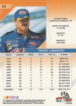 2003 Press Pass Eclipse #23 Terry Labonte Back