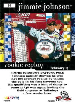 2003 Press Pass #64 Jimmie Johnson Back