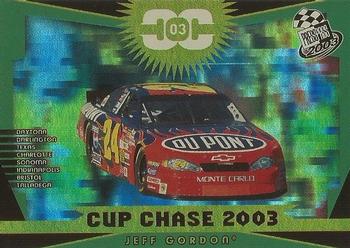 2003 Press Pass - Cup Chase Redemption #CCR4 Jeff Gordon Front