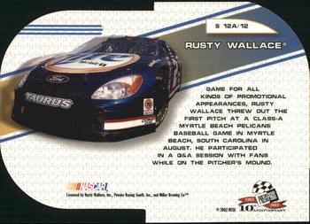 2003 Press Pass - Showman #S 12A Rusty Wallace Back