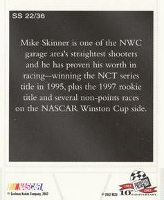2003 Press Pass - Snapshots #SS 22 Mike Skinner Back