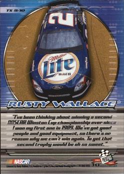 2003 Press Pass - Top Shelf #TS 9 Rusty Wallace Back