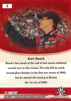 2003 Press Pass VIP #3 Kurt Busch Back