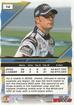 2003 Wheels High Gear #14 Jimmie Johnson Back
