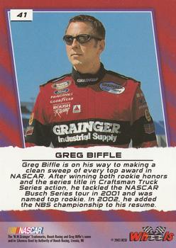 2003 Wheels High Gear #41 Greg Biffle Back