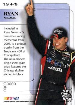 2004 Press Pass - Top Shelf #TS 4 Ryan Newman Back