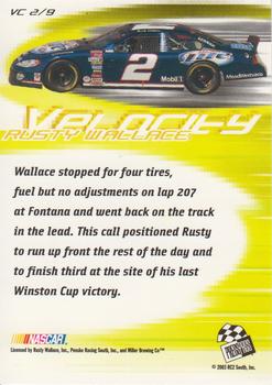 2004 Press Pass - Velocity #VC 2 Rusty Wallace Back