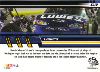 2004 Press Pass Trackside #63 Lowe's Back