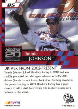 2004 Press Pass Trackside #85 Jimmie Johnson Back