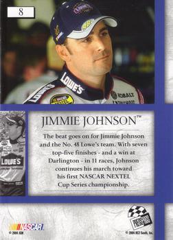 2004 Press Pass VIP #8 Jimmie Johnson Back