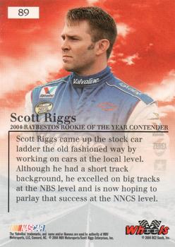 2004 Wheels American Thunder #89 Scott Riggs Back
