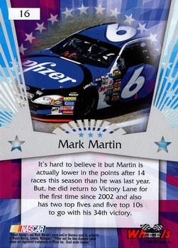 2004 Wheels American Thunder #16 Mark Martin Back