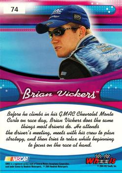 2004 Wheels American Thunder #74 Brian Vickers Back