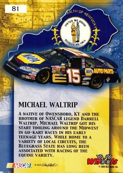 2004 Wheels American Thunder #81 Michael Waltrip Back