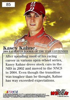 2004 Wheels American Thunder #85 Kasey Kahne Back