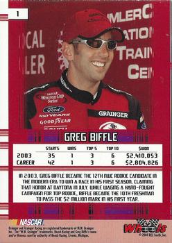 2004 Wheels High Gear #1 Greg Biffle Back