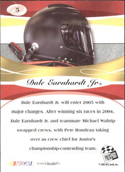 2005 Press Pass Premium #5 Dale Earnhardt Jr. Back
