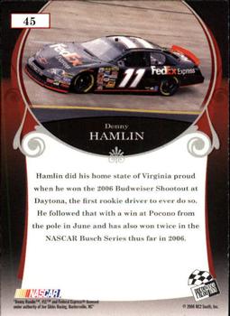 2006 Press Pass Legends #45 Denny Hamlin Back