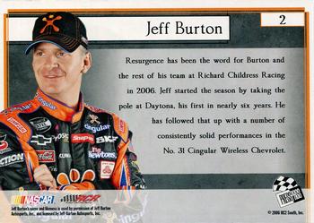 2006 Press Pass VIP #2 Jeff Burton Back