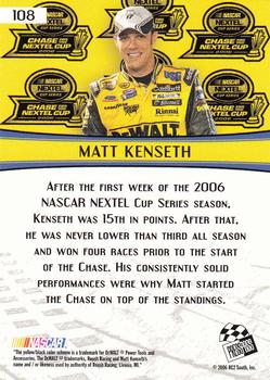 2007 Press Pass #108 Matt Kenseth Back