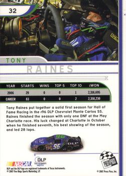 2007 Press Pass Eclipse #32 Tony Raines Back