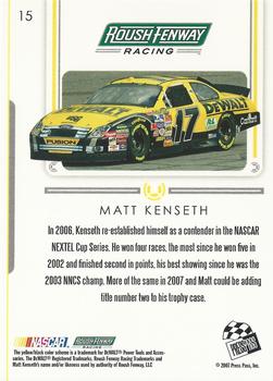 2007 Press Pass Premium #15 Matt Kenseth Back