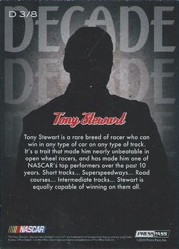 2010 Press Pass Eclipse - Decade #D 3 Tony Stewart Back