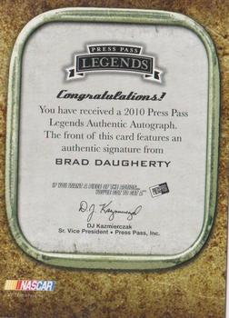 2010 Press Pass Legends - Autographs Copper #NNO Brad Daugherty Back