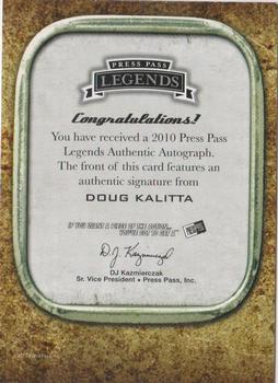 2010 Press Pass Legends - Autographs Copper #NNO Doug Kalitta Back
