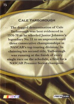 2010 Press Pass Legends - Solo #75 Cale Yarborough Back