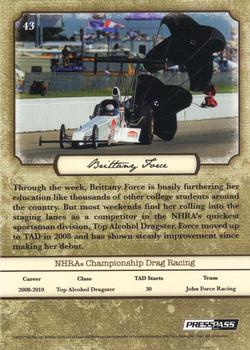 2010 Press Pass Legends - Gold #43 Brittany Force Back