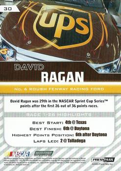 2010 Press Pass - Blue #30 David Ragan Back